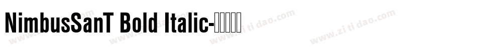 NimbusSanT Bold Italic字体转换